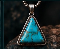 Turquoise and sterling silver pendants