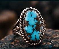 Turquoise and sterling silver rings